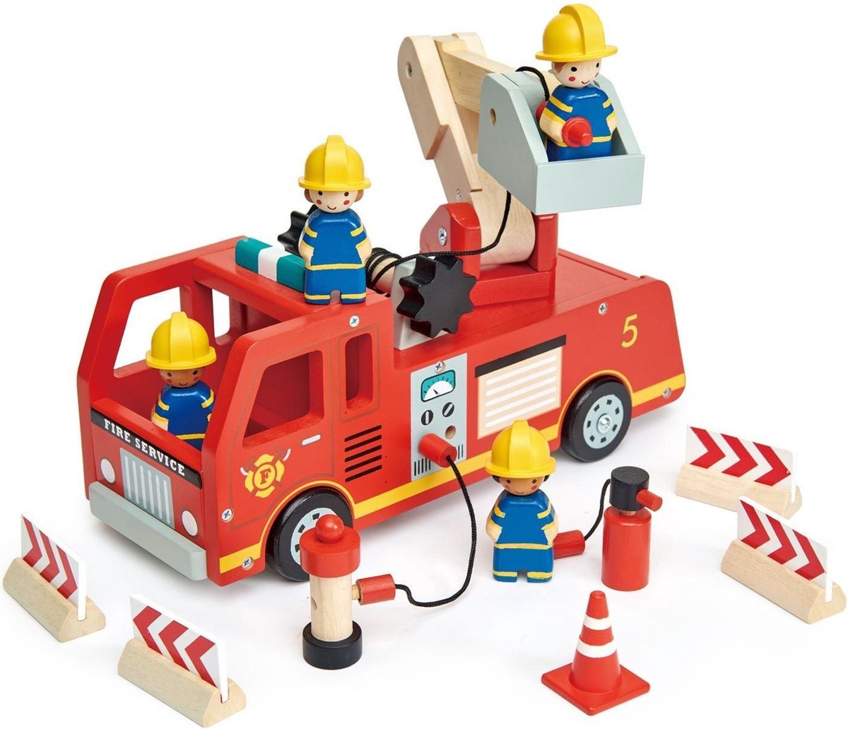 Brandweerwagen in hout | Tender Leaf Toys